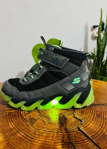 Skechers skechers Yeşil Yılan Desenli Erkek Çocuk Spor Ayakkabı