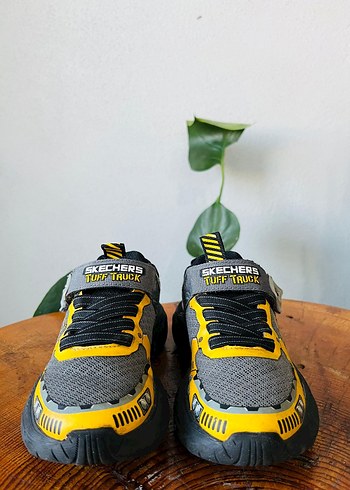 27 Beden skechers Sarı Desenli Erkek Çocuk Spor Ayakkabı