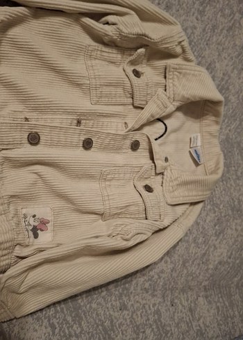 Kız Çocuk Bej Düğmeli Ceket - Görsel 3