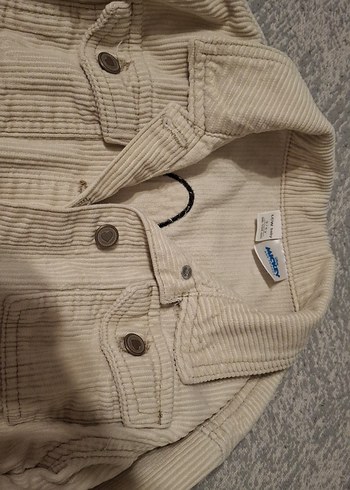 Kız Çocuk Bej Düğmeli Ceket - Görsel 2