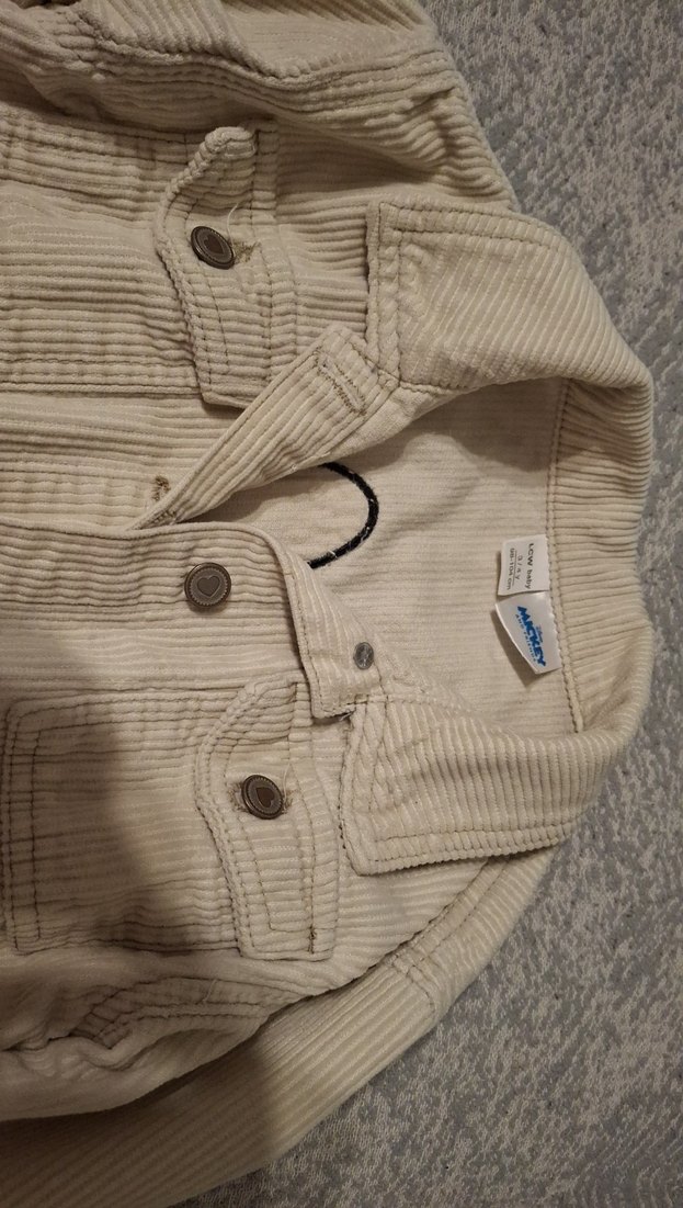 Kız Çocuk Bej Düğmeli Ceket - Görsel 2