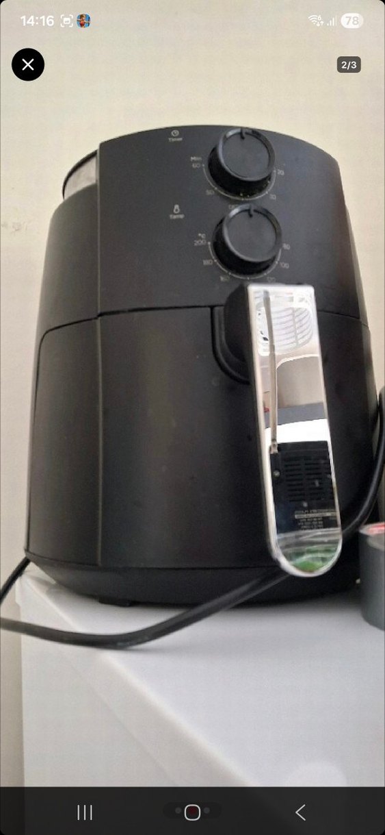 Siyah Ayarlı Fritöz ve Izgara - Görsel 2