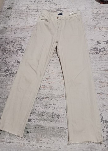 Diğer Bej Regular Fit Kadın Midi Kumaş Pantolon