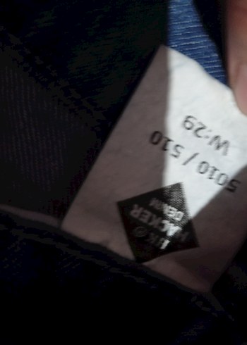 29 Beden mavi Renk Kadın Mavi Yırtık Detaylı Bol Kesim Jean