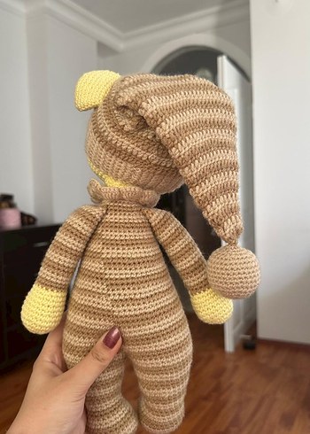 Diğer Camel Renkli Örgü Ayıcık Peluş Oyuncak Uyku arkadaşı