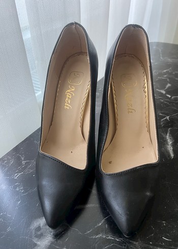 Kadın Siyah Yılan Desenli Stiletto - Görsel 4