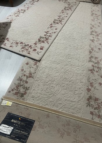 Nakışlı Beyaz Gri Halı Seti - Görsel 3