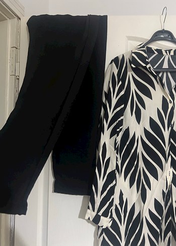 Desenli Uzun Kollu gömlek takım - Görsel 3