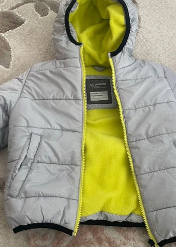 Kapüşonlu Gri Erkek Çocuk Mont - Görsel 7