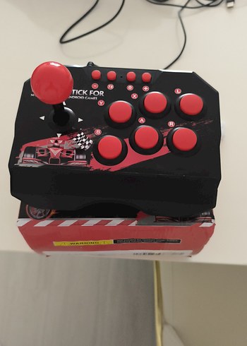 Kırmızı Retro Oyun Joystick button pc ps3 uyumlu