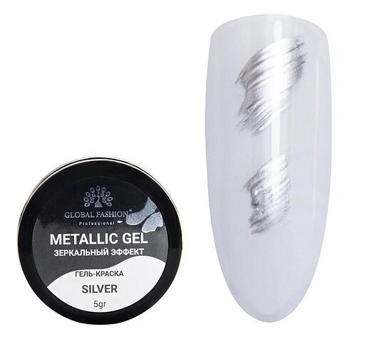Metalik Jel - Nail Art / Gümüş Renk
