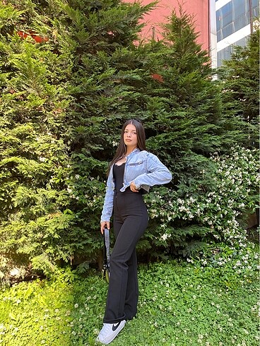m Beden mavi Renk Crop kot ceket