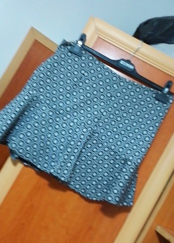 Koton Desenli Piliseli Kadın Mini Etek