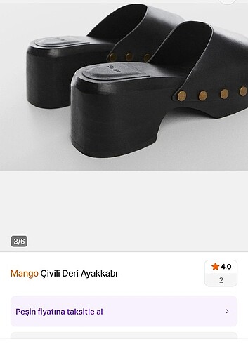 39,5 Beden siyah Renk Mango deri terlik