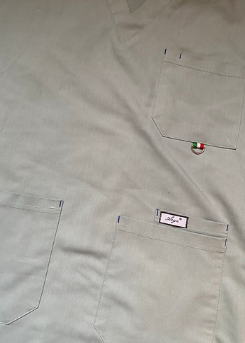 Bebe mavisi scrubs Hastane Kıyafeti Kısa Kollu - Görsel 2