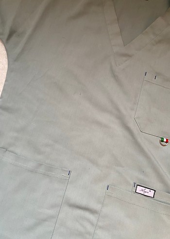 Bebe mavisi scrubs Hastane Kıyafeti Kısa Kollu - Görsel 3