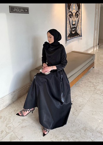 Tesettür etekli abiye  takım  - Görsel 2