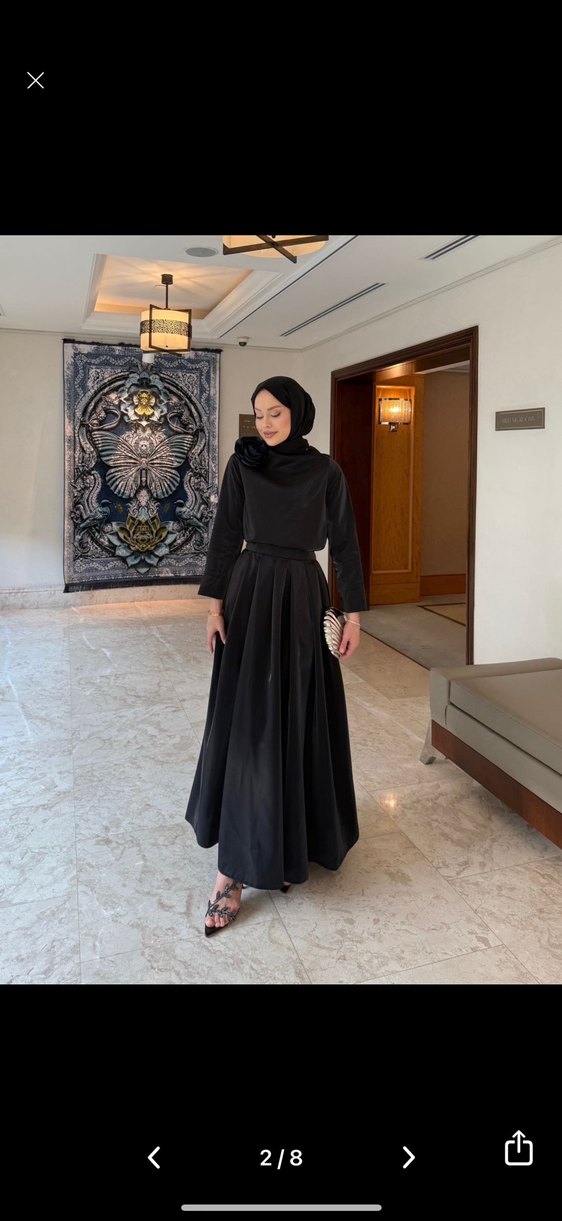 Tesettür etekli abiye  takım  - Görsel 3