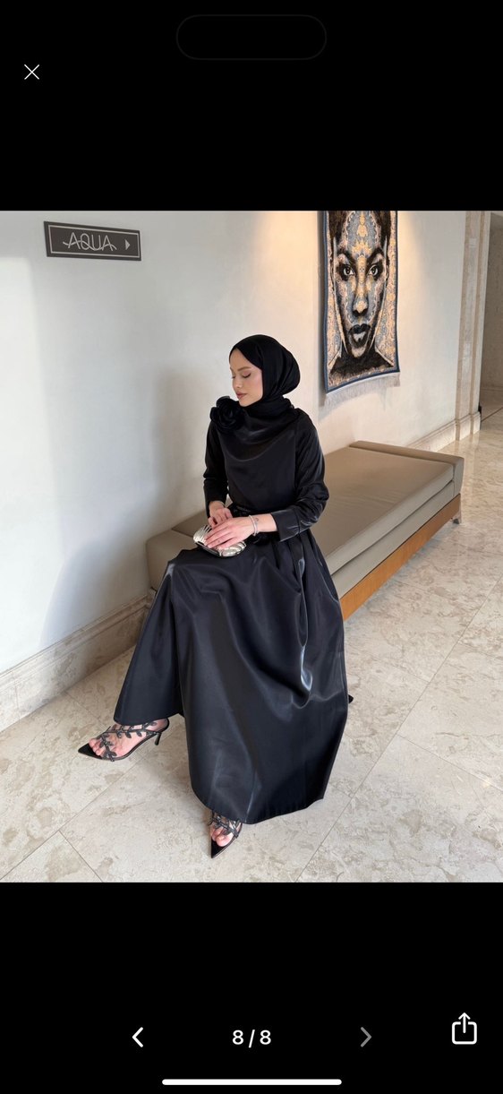 Tesettür etekli abiye  takım  - Görsel 2