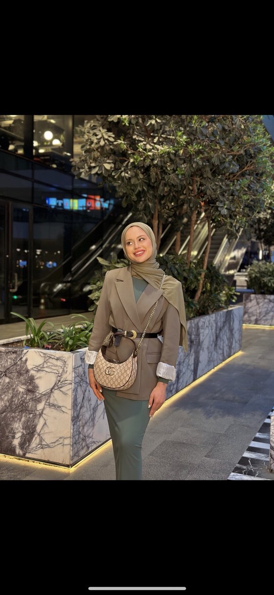 Uzun dar elbise - Görsel 4