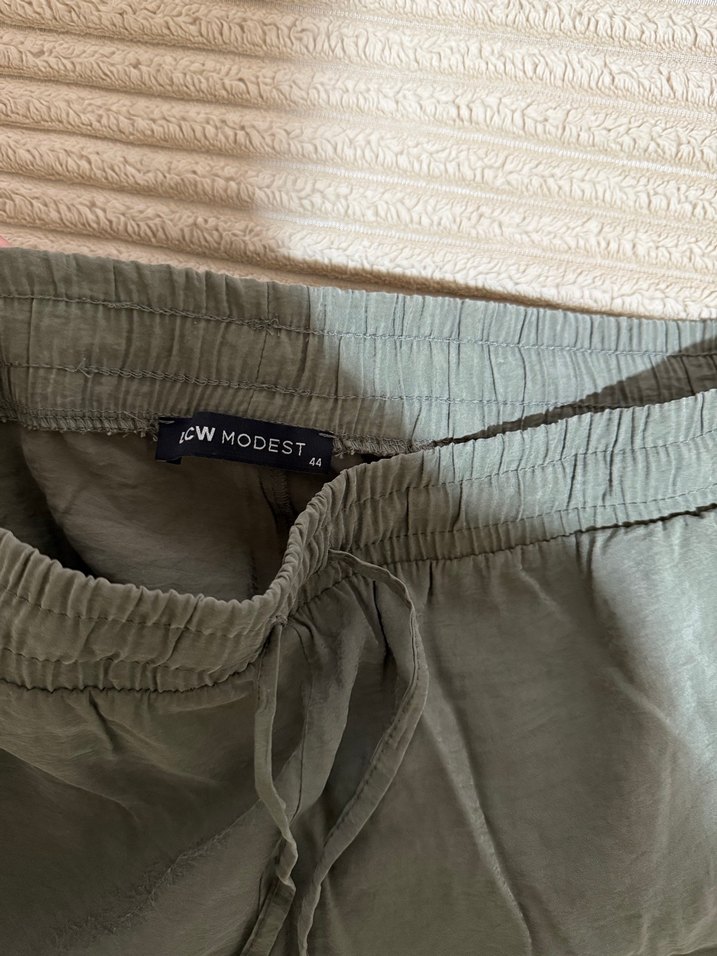 Büyük beden Kadın Keten Salaş Pantolon - Görsel 3