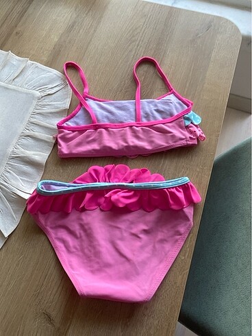 7 Yaş Beden pembe Renk Zara bikini kız çocuk