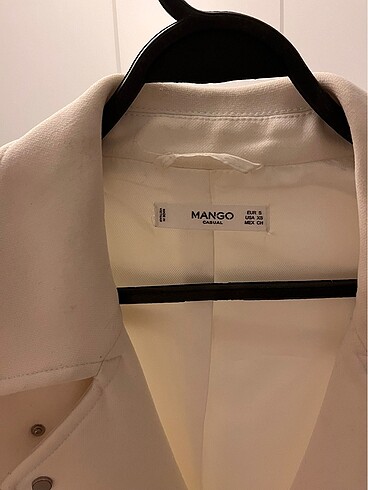 Mango Beyaz kumaş ceket