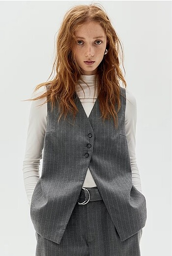 l Beden gri Renk H&M Yelek ve Pantolon Takım