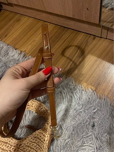  Beden camel Renk Zara hasır çanta