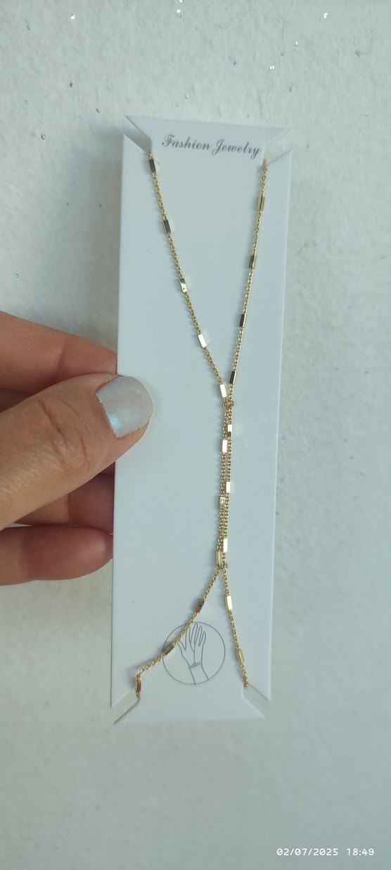 Diger Altın Renk Zincir Detaylı Kadın El Zinciri - Görsel 4