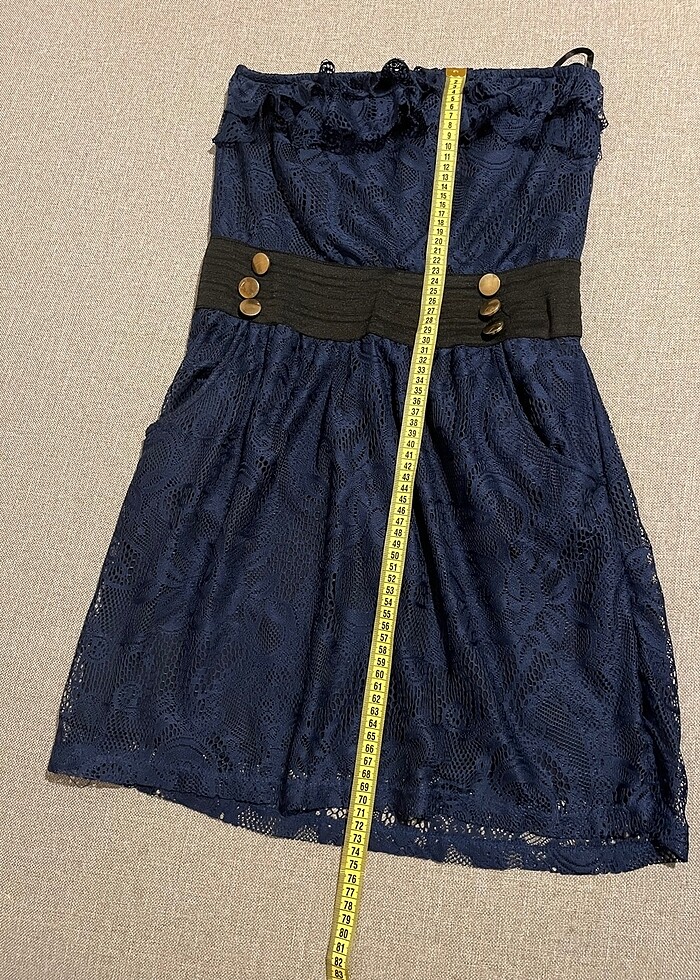 Straplez mini elbise - Görsel 4