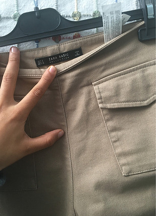 Zara Zara kahverengi kısa paça pantolon
