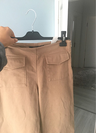 s Beden Zara kahverengi kısa paça pantolon