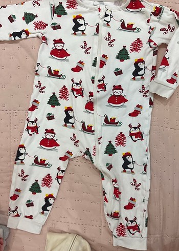 Renkli Baskılı Unisex Bebek Tulum