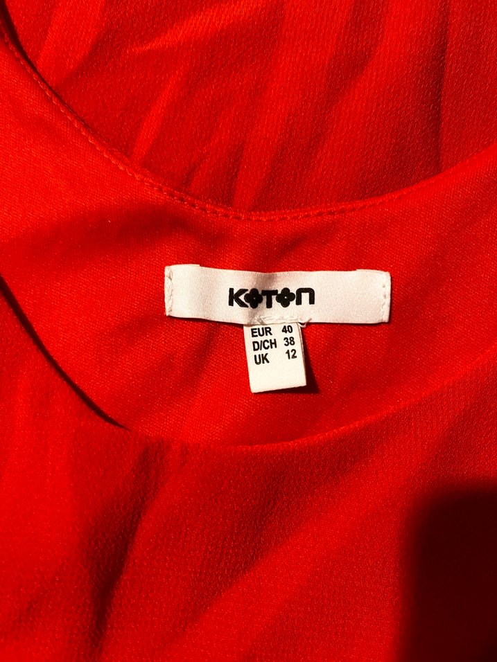 Kolsuz Kırmızı mini Elbise - Görsel 4