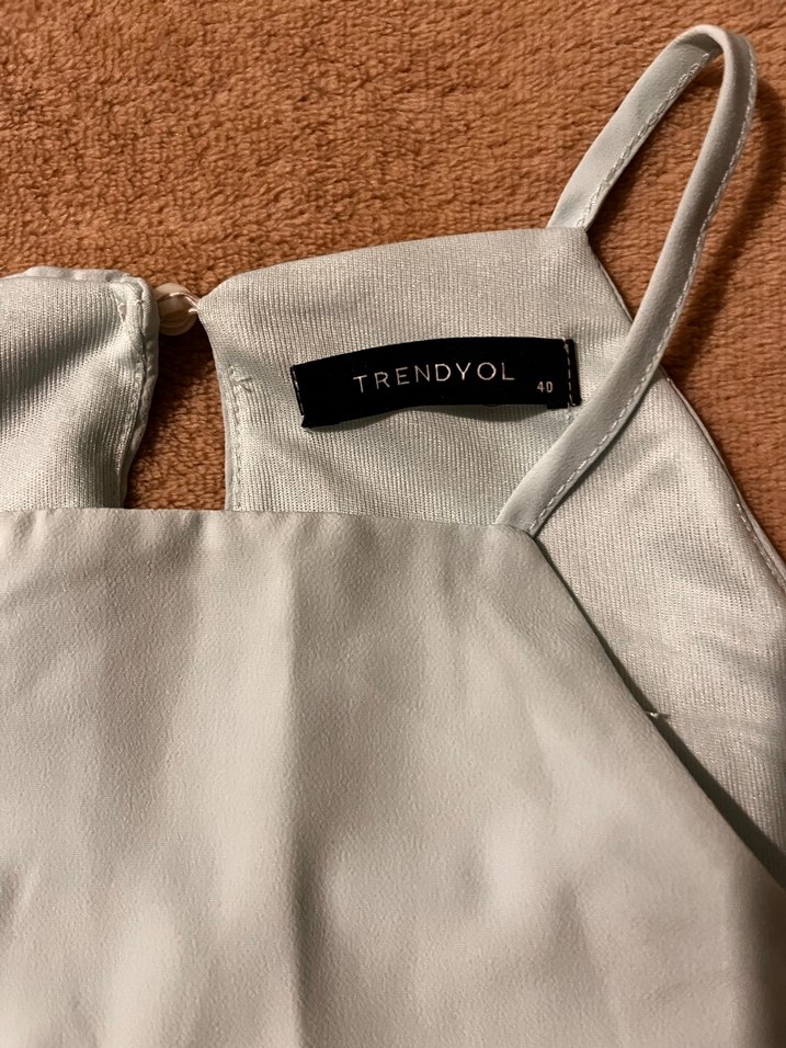 Su yeşili midi elbise - Görsel 5