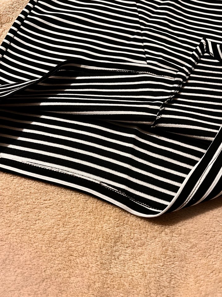 Çizgili Pilili Mini etek - Görsel 3