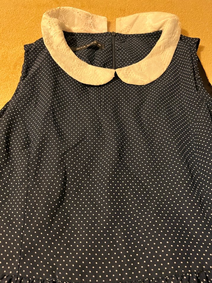 Kolsuz Lacivert Elbise vintage - Görsel 4