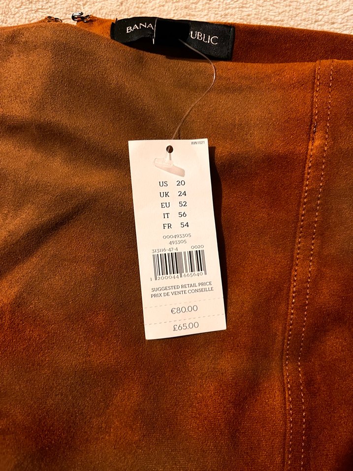 Kahverengi Süet Midi Mini Etek - Görsel 2