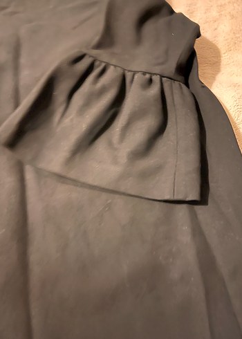 Uzun Kollu Siyah kısa Elbise - Görsel 4