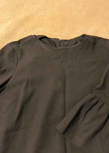 Uzun Kollu Siyah kısa Elbise - Görsel 3