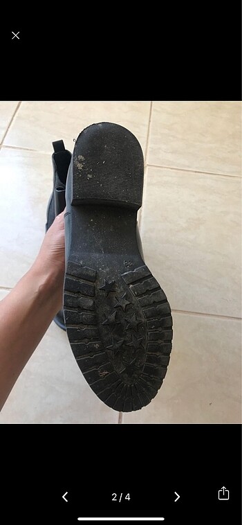 38 Beden siyah Renk Kısa bot