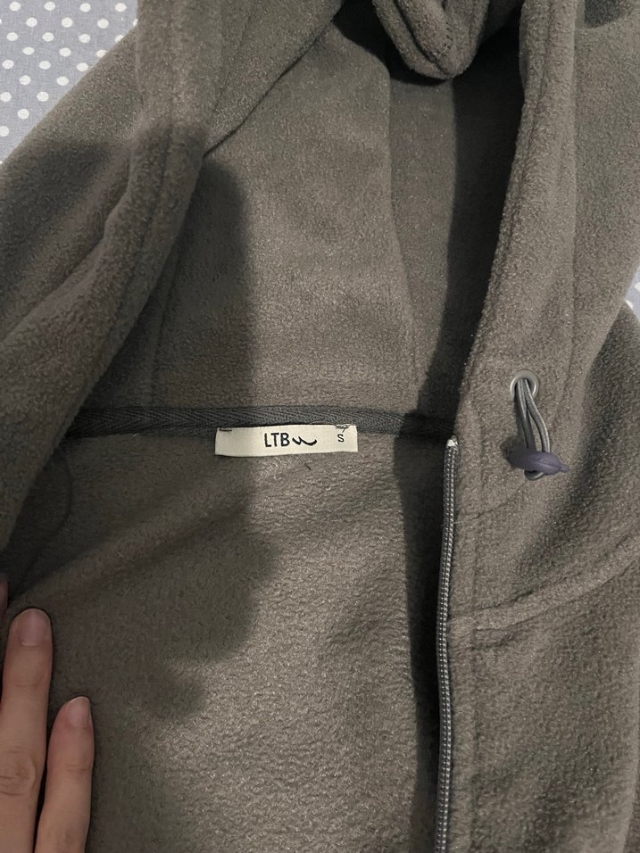 Fermuarlı Gri Kadın Polar Sweatshirt - Görsel 2