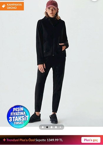 Kadın Siyah Kapüşonlu Fermuarlı Sweatshirt - Görsel 3