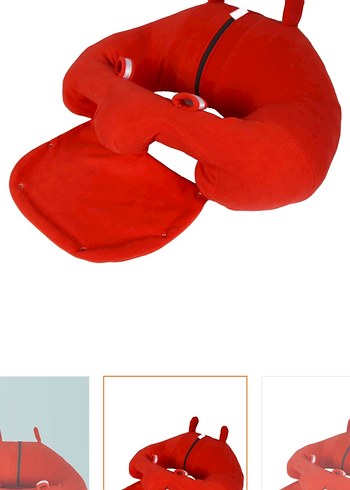 Kırmızı bebek destek minderi - Görsel 2