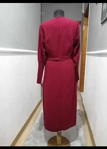 40 Beden bordo Renk Elbise