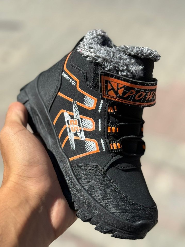 Pembe Kız Çocuk Rock Punk Botu Velcro - Görsel 2