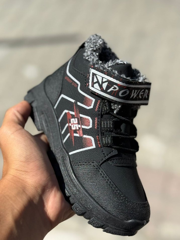 Pembe Kız Çocuk Rock Punk Botu Velcro - Görsel 3