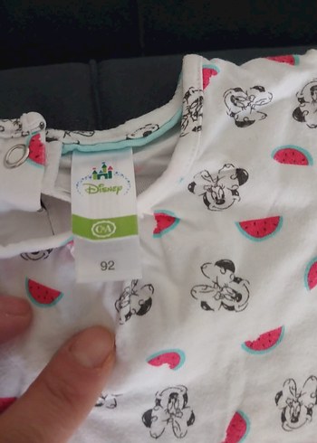 Kız Çocuk Beyaz Baskılı Fırfırlı Tişört - Görsel 2