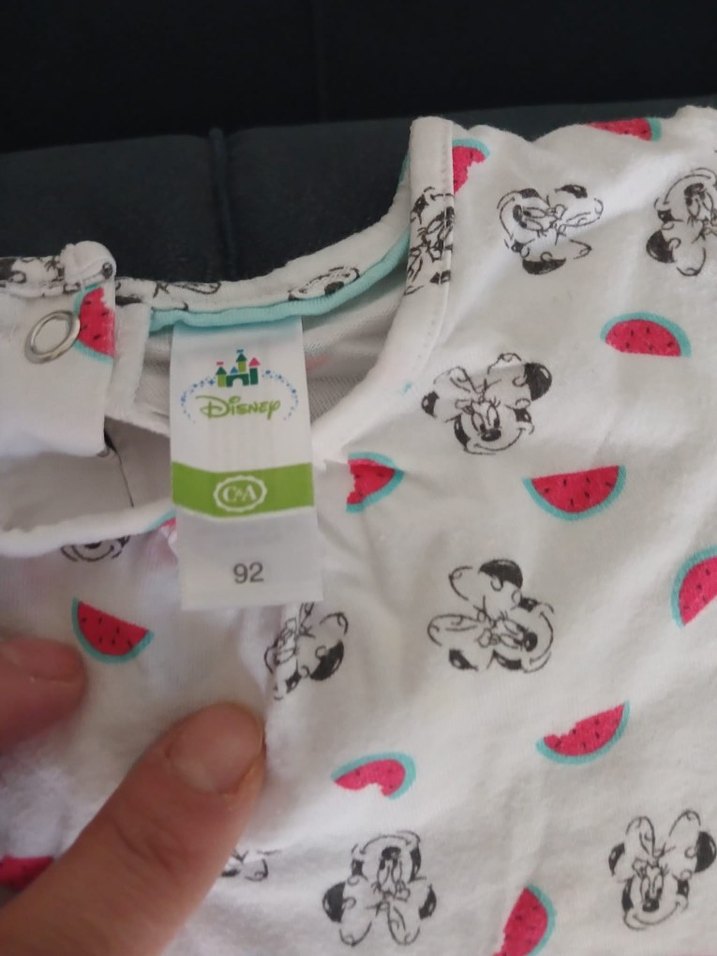 Kız Çocuk Beyaz Baskılı Fırfırlı Tişört - Görsel 2